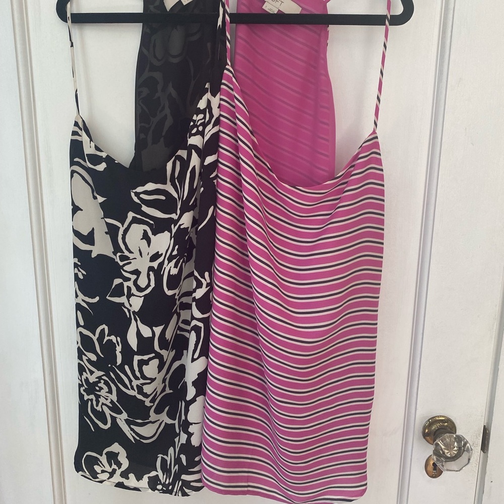 Set of 2 Loft racer back tops